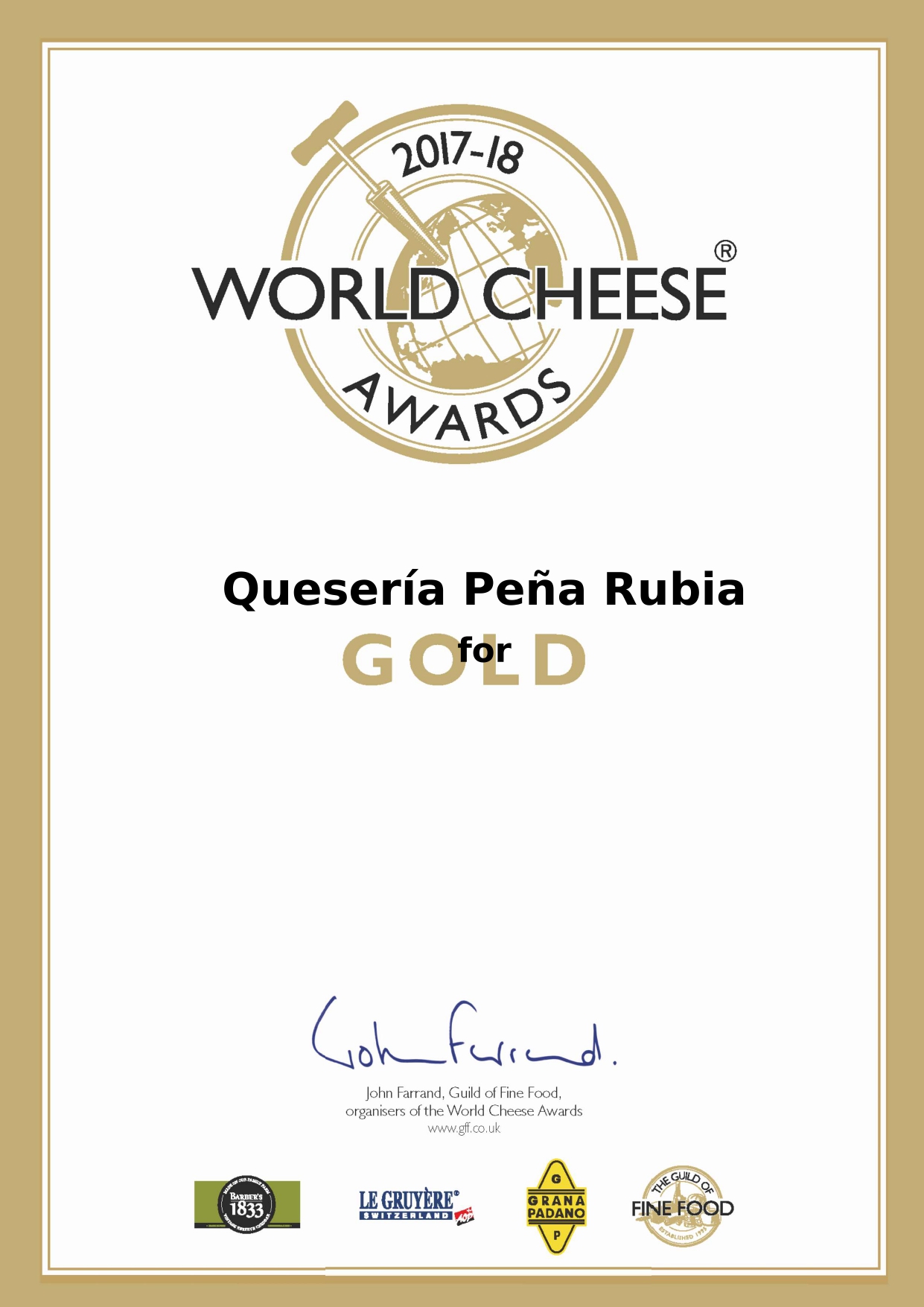 Premio a Peña Rubia