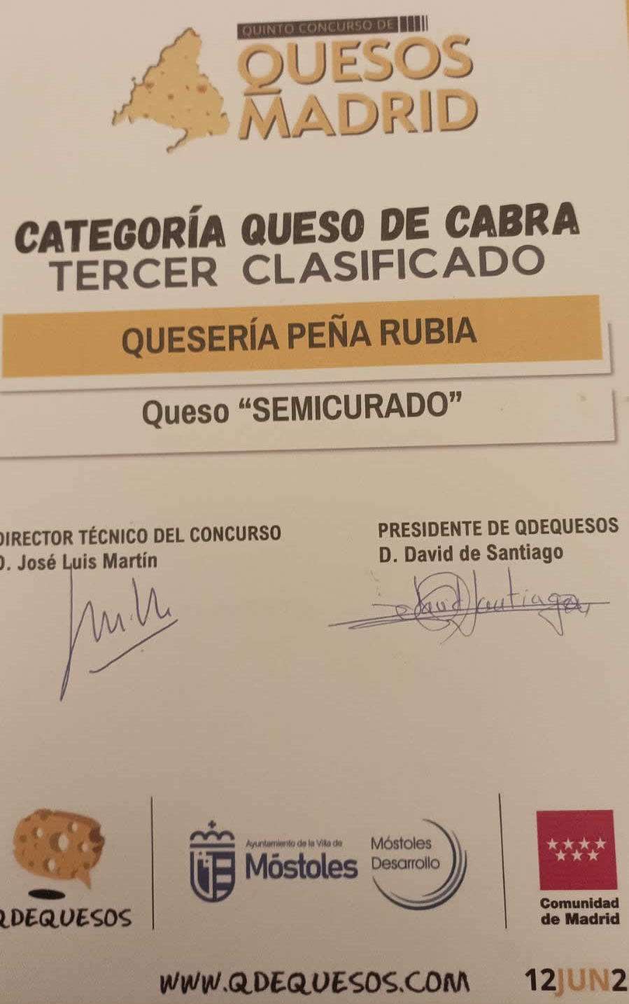 Premio a Peña Rubia