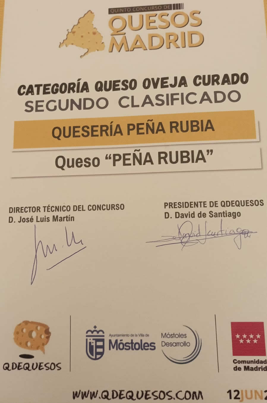 Premio a Peña Rubia